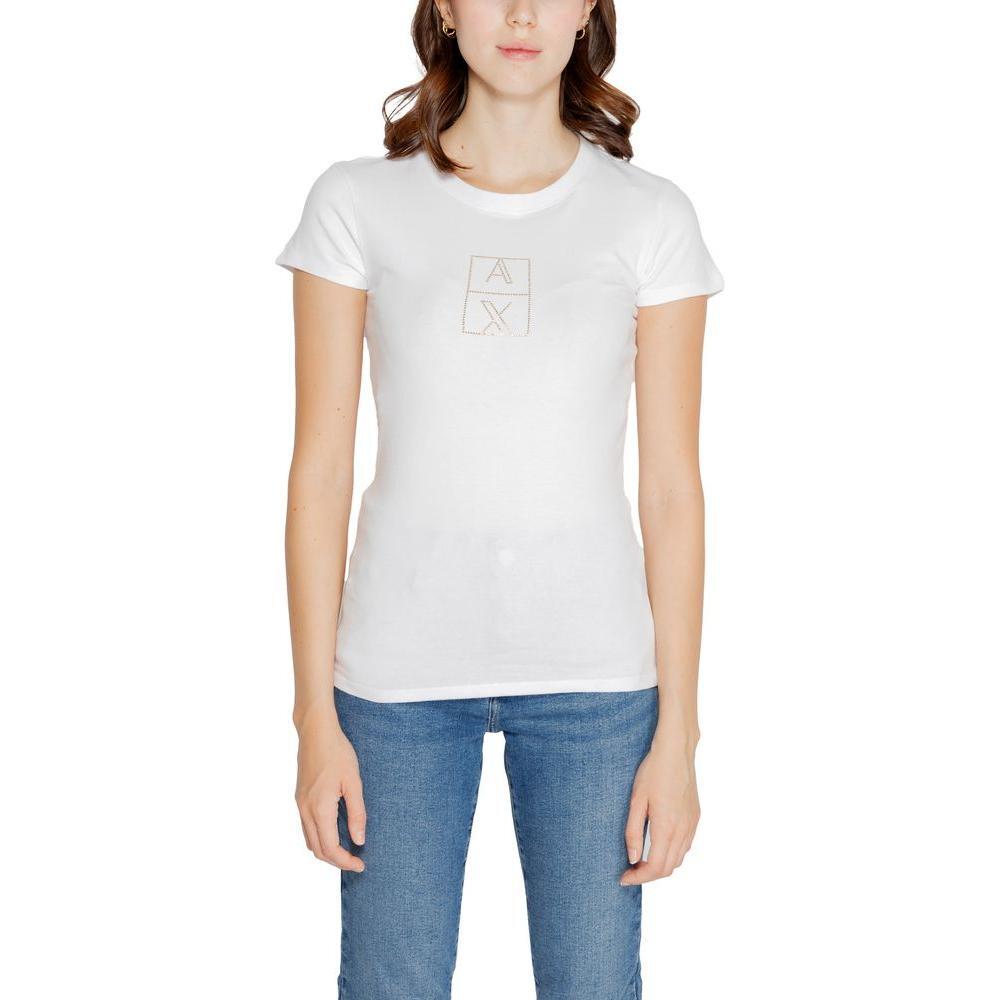Armani Exchange White Cotton T-Shirt AR-14710900008-XL