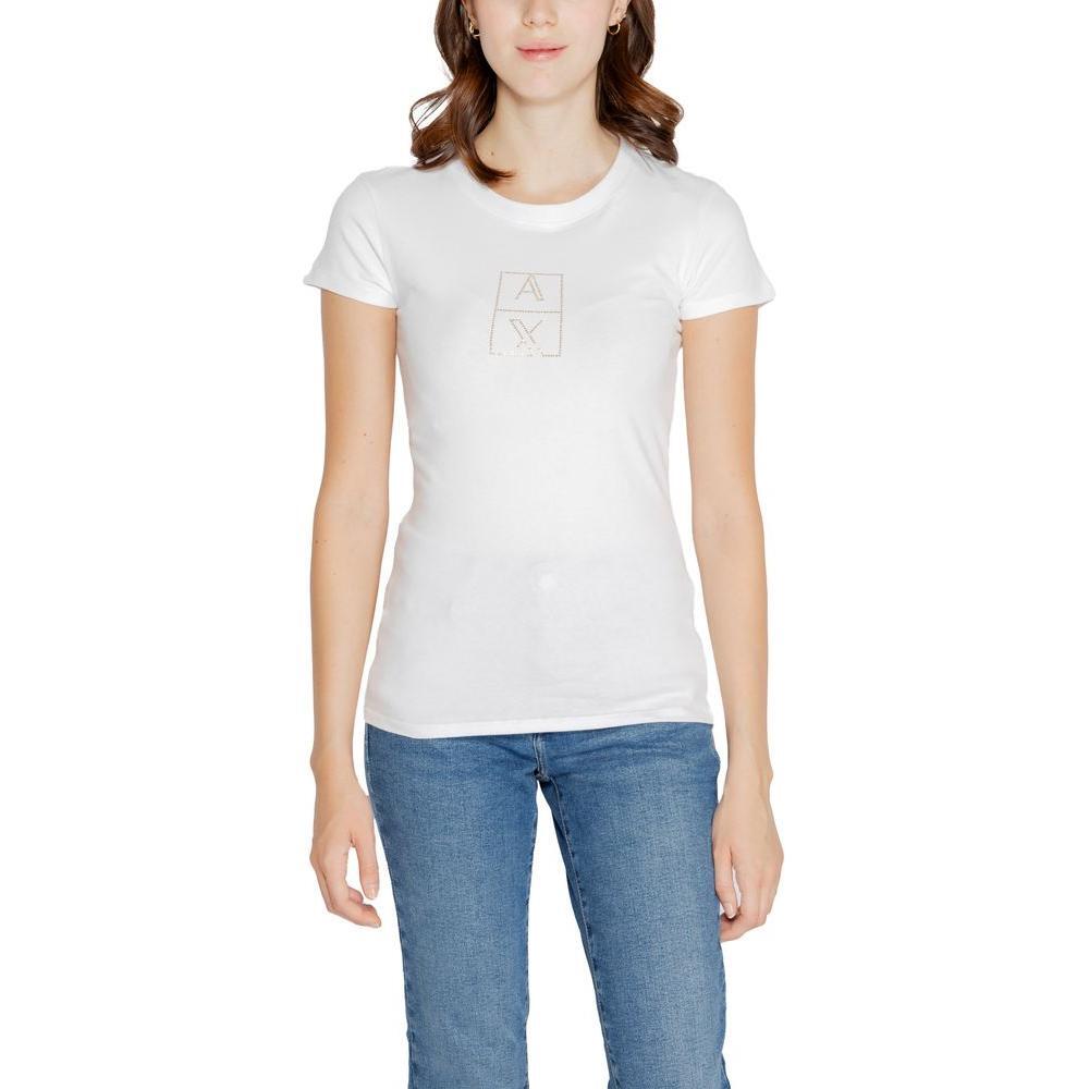 Armani Exchange White Cotton T-Shirt AR-14710900008-XL