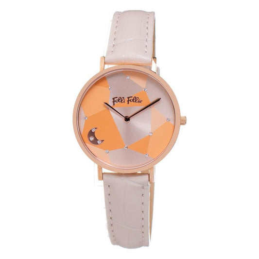 Folli Follie Beige Leather Watch FFWF19R016SSGPIAC