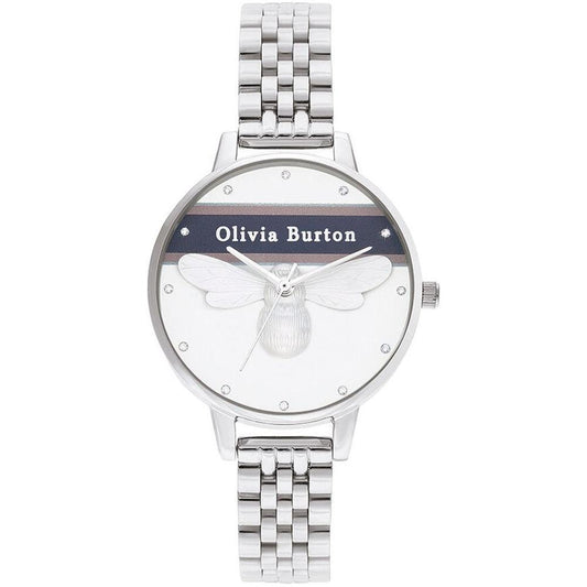Olivia Burton Silver Stainless Steel Watch OBOB16VS07AC