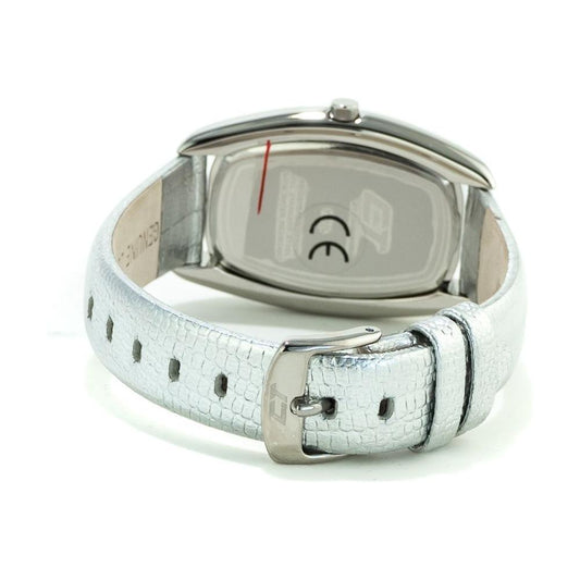 Chronotech Silver Leather Watch CHCC7121LS06AC