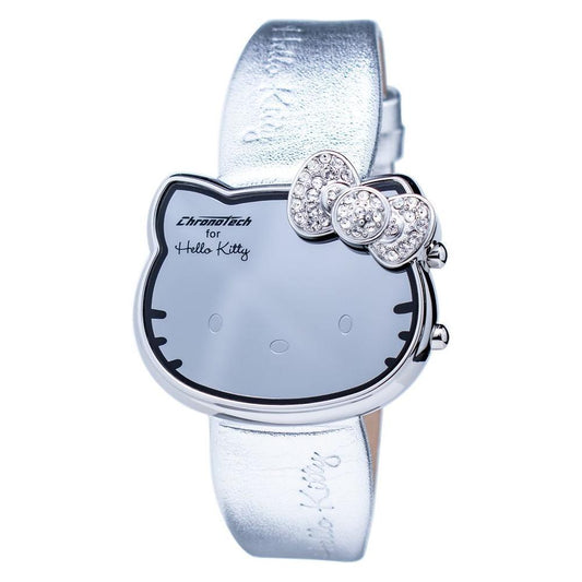 Chronotech Silver Leather Watch CHCT7104L27AC