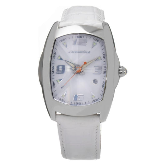 Chronotech White Leather Watch CHCT7504MBAC