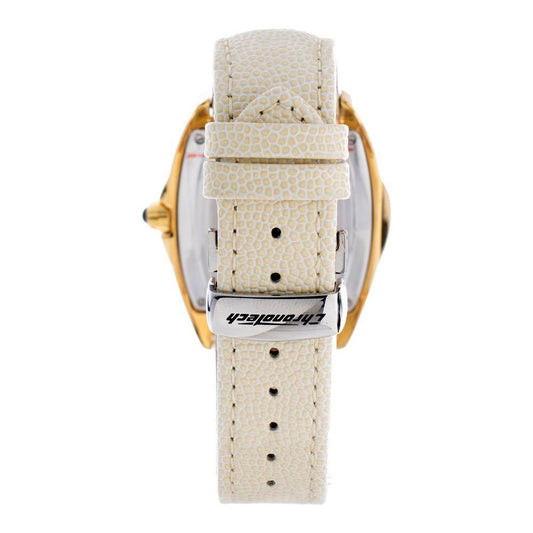 Chronotech Beige Leather Watch CHCT7814M04SAC