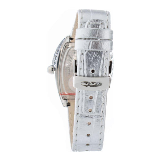 Chronotech Silver Leather Watch CHCT7998L09AC