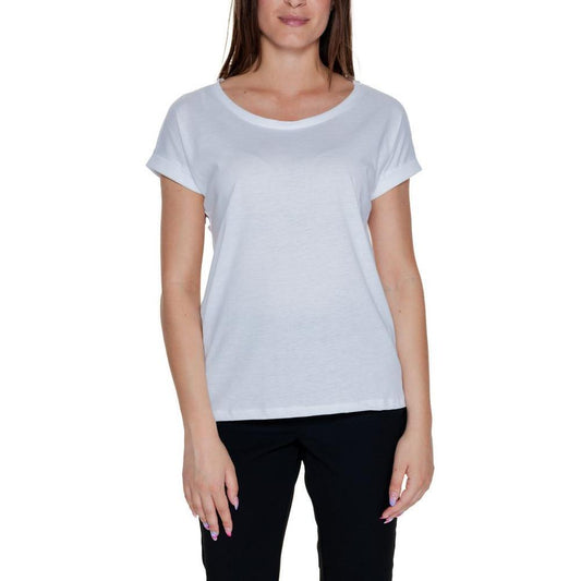 Vila Clothes White Cotton T-Shirt VI-14606400008-IT44|L