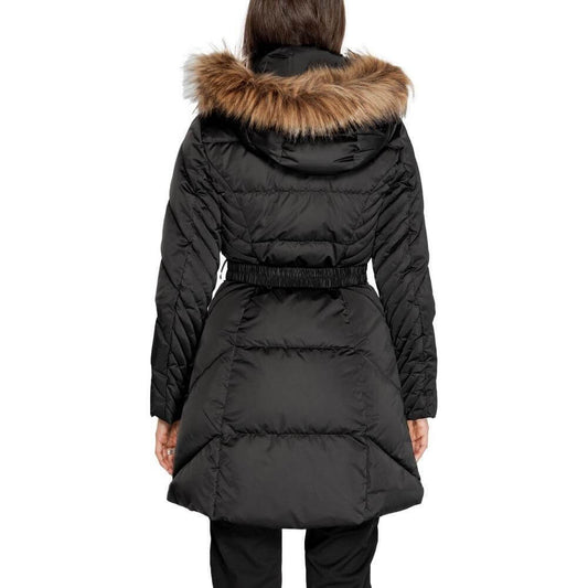 Guess Black Polyester Jackets & Coat