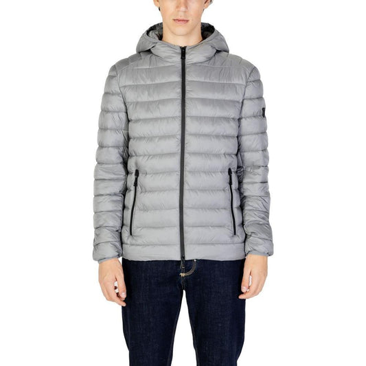 Gianni Lupo Gray Polyamide Jackets & Coat