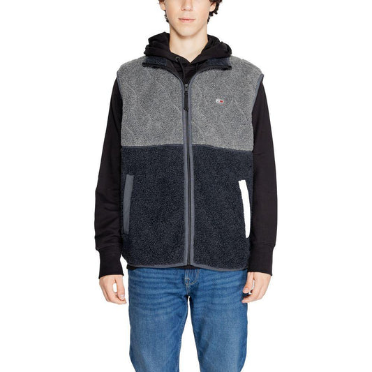 Tommy Hilfiger Jeans Black Recycled Polyester Sleveless Jacket TO-14575900009-IT46 | M