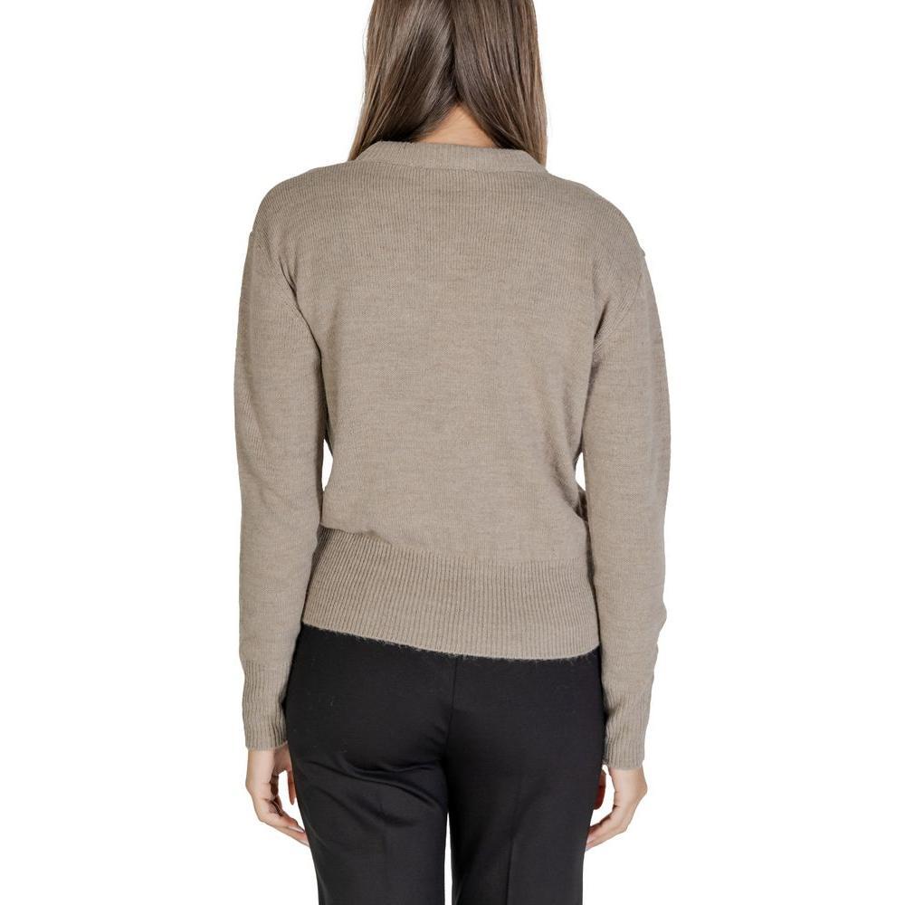 Alviero Martini Prima Classe Beige Polyester Sweater AL-15610600127-IT40|S