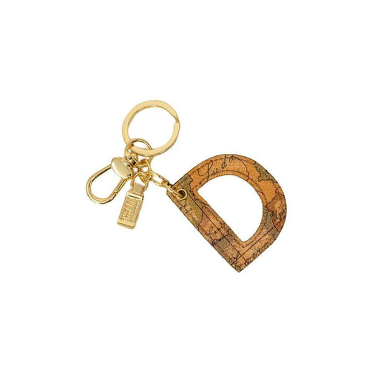 Alviero Martini Prima Classe Beige Leather Keychain ALMAPRCL-8004600127