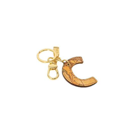 Alviero Martini Prima Classe Beige Leather Keychain ALMAPRCL-8004900127