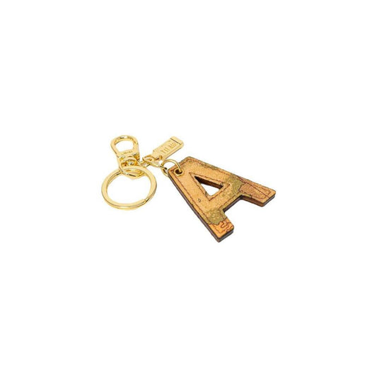Alviero Martini Prima Classe Beige Leather Keychain ALMAPRCL-8005400127