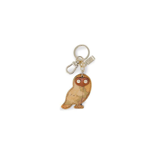 Alviero Martini Prima Classe Beige Leather Keychain ALMAPRCL-10234500127