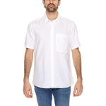 Antony Morato White Linen Shortsleeve AN-13370300008-IT52 | XL
