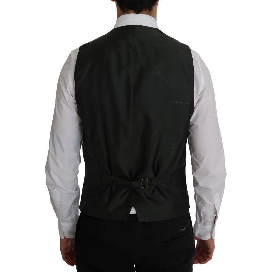 Dolce & Gabbana Black STAFF Cotton Striped Vest