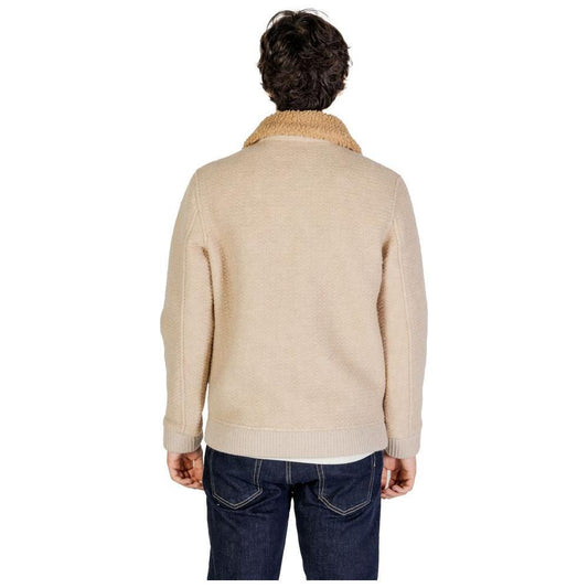 Hydra Clothing Beige Polyester Jackets & Coat HY-15624600127-IT44 | S