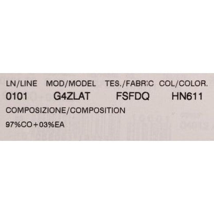 Dolce & Gabbana Black Tree Cotton Stretch Pants Dolce & Gabbana