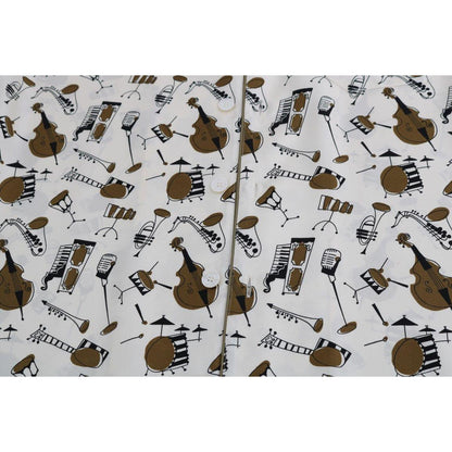 Dolce & Gabbana White Silk JAZZ Motive Print Shirt Dolce & Gabbana