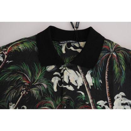 Dolce & Gabbana Black Volcano Sicily Short Sleeve T-Shirt Dolce & Gabbana