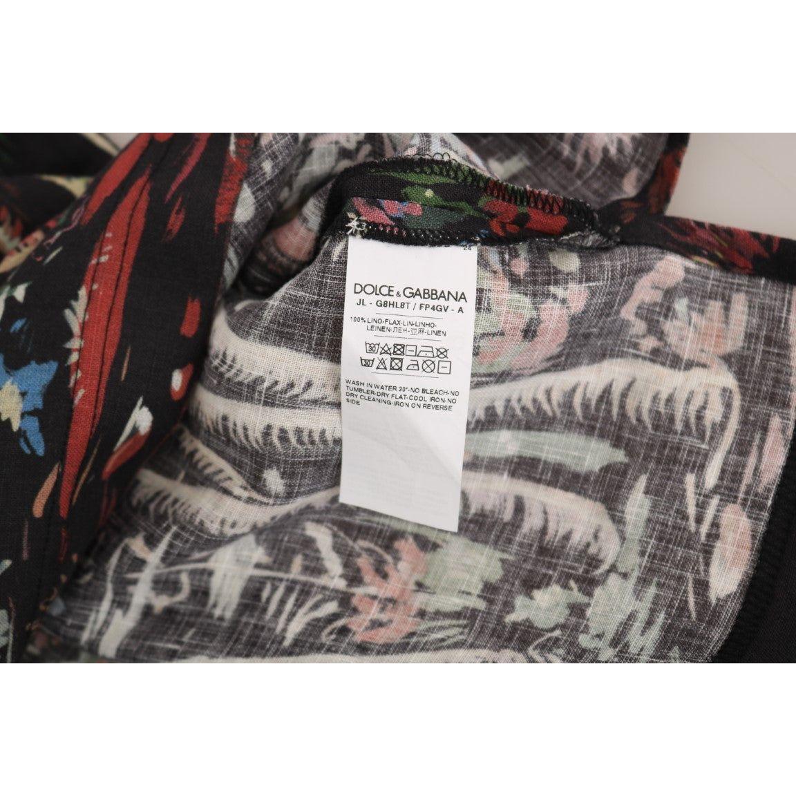 Dolce & Gabbana Black Volcano Sicily Short Sleeve T-Shirt Dolce & Gabbana