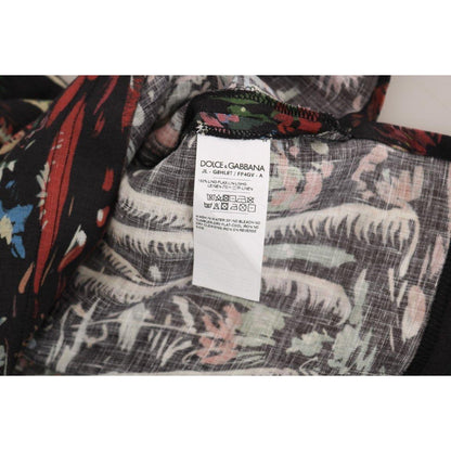 Dolce & Gabbana Black Volcano Sicily Short Sleeve T-Shirt Dolce & Gabbana