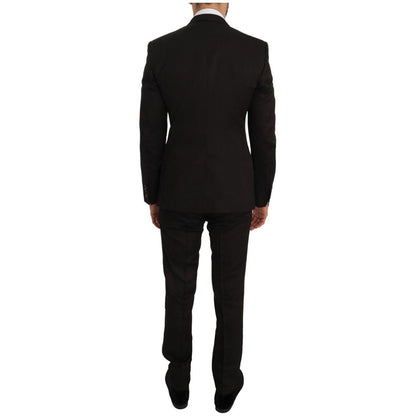 Dolce & Gabbana Brown Wool Crystal Bee Slim Fit MARTINI Dolce & Gabbana