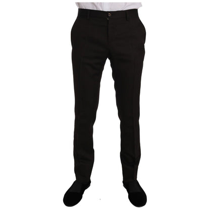 Dolce & Gabbana Brown Wool Crystal Bee Slim Fit MARTINI Dolce & Gabbana