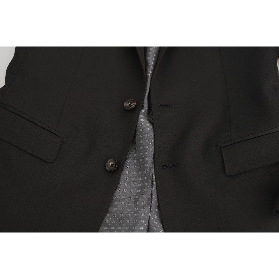 Dolce & Gabbana Brown Wool Crystal Bee Slim Fit MARTINI Dolce & Gabbana