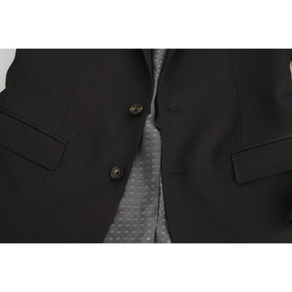 Dolce & Gabbana Brown Wool Crystal Bee Slim Fit MARTINI Dolce & Gabbana