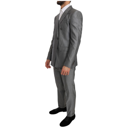 Dolce & Gabbana Black Stretch Crystal Bee Slim Fit Suit Dolce & Gabbana