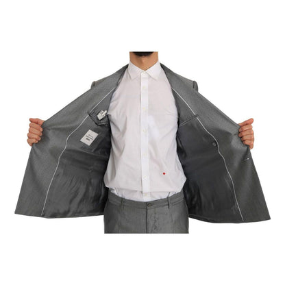 Dolce & Gabbana Black Stretch Crystal Bee Slim Fit Suit Dolce & Gabbana