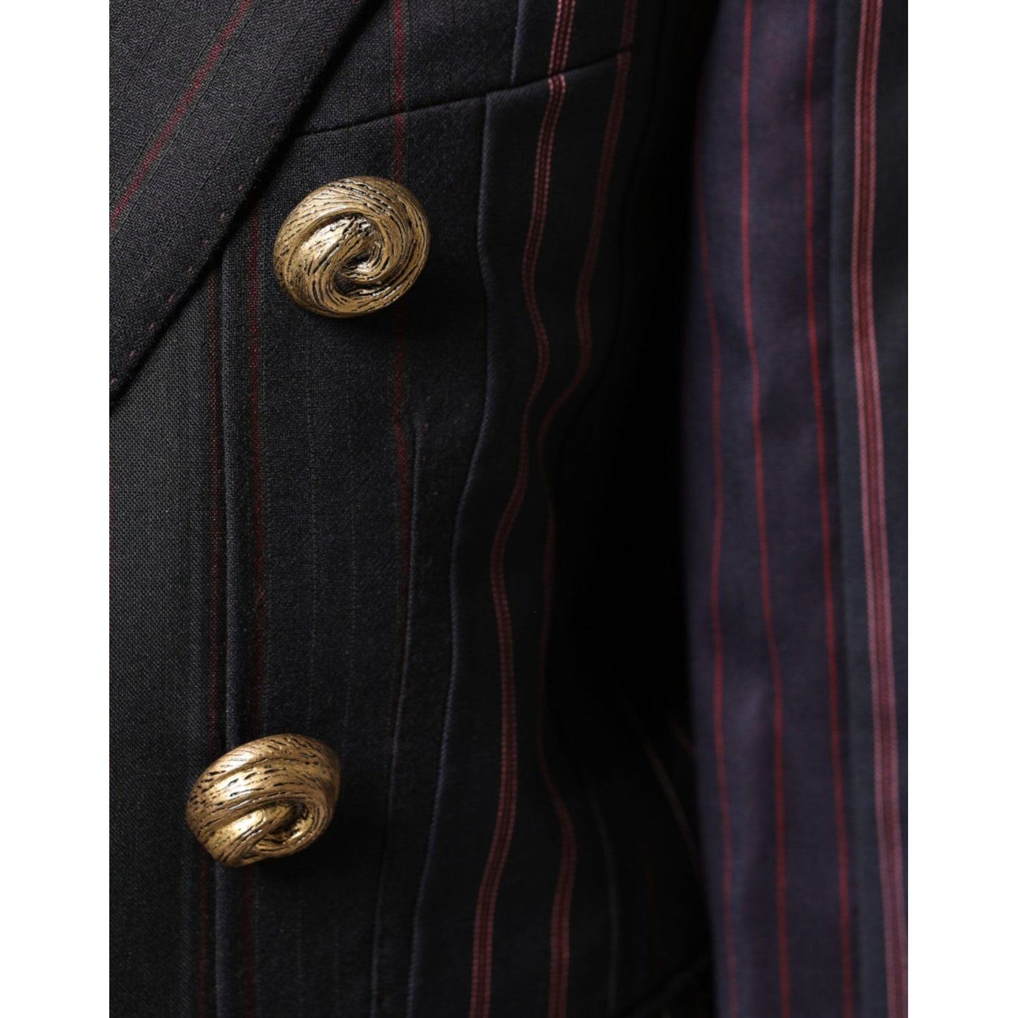 Dolce & Gabbana Multicolor Stripes Wool Cropped Blazer Coat Jacket Dolce & Gabbana