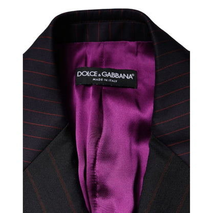 Dolce & Gabbana Multicolor Stripes Wool Cropped Blazer Coat Jacket Dolce & Gabbana