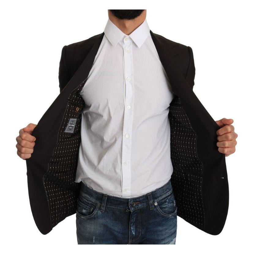 Dolce & Gabbana Brown Wool SICILIA Jacket Coat Blazer Dolce & Gabbana