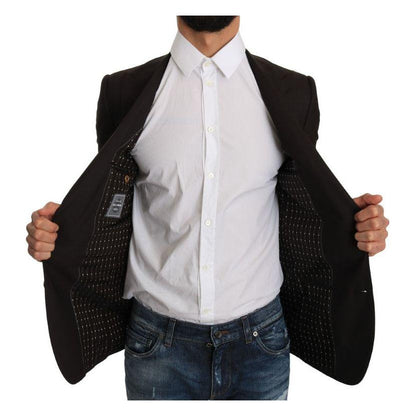 Dolce & Gabbana Brown Wool SICILIA Jacket Coat Blazer Dolce & Gabbana