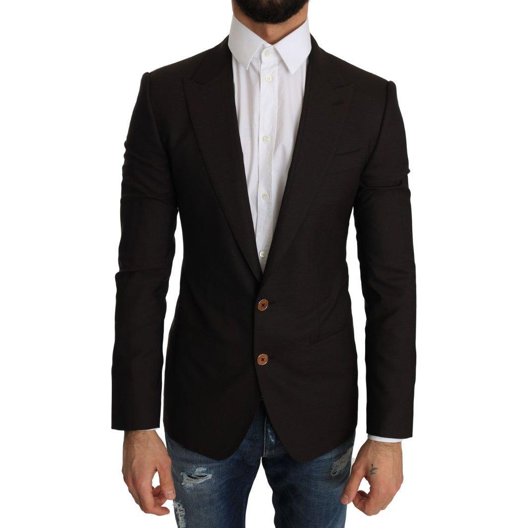 Dolce & Gabbana Brown Wool SICILIA Jacket Coat Blazer Dolce & Gabbana
