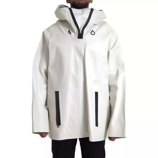 Bottega Veneta White Leather Men Waterproof Jacket Blouson JKT4066-50