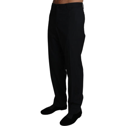 Dolce & Gabbana Black Wool Stretch Dress Trousers Pants Dolce & Gabbana