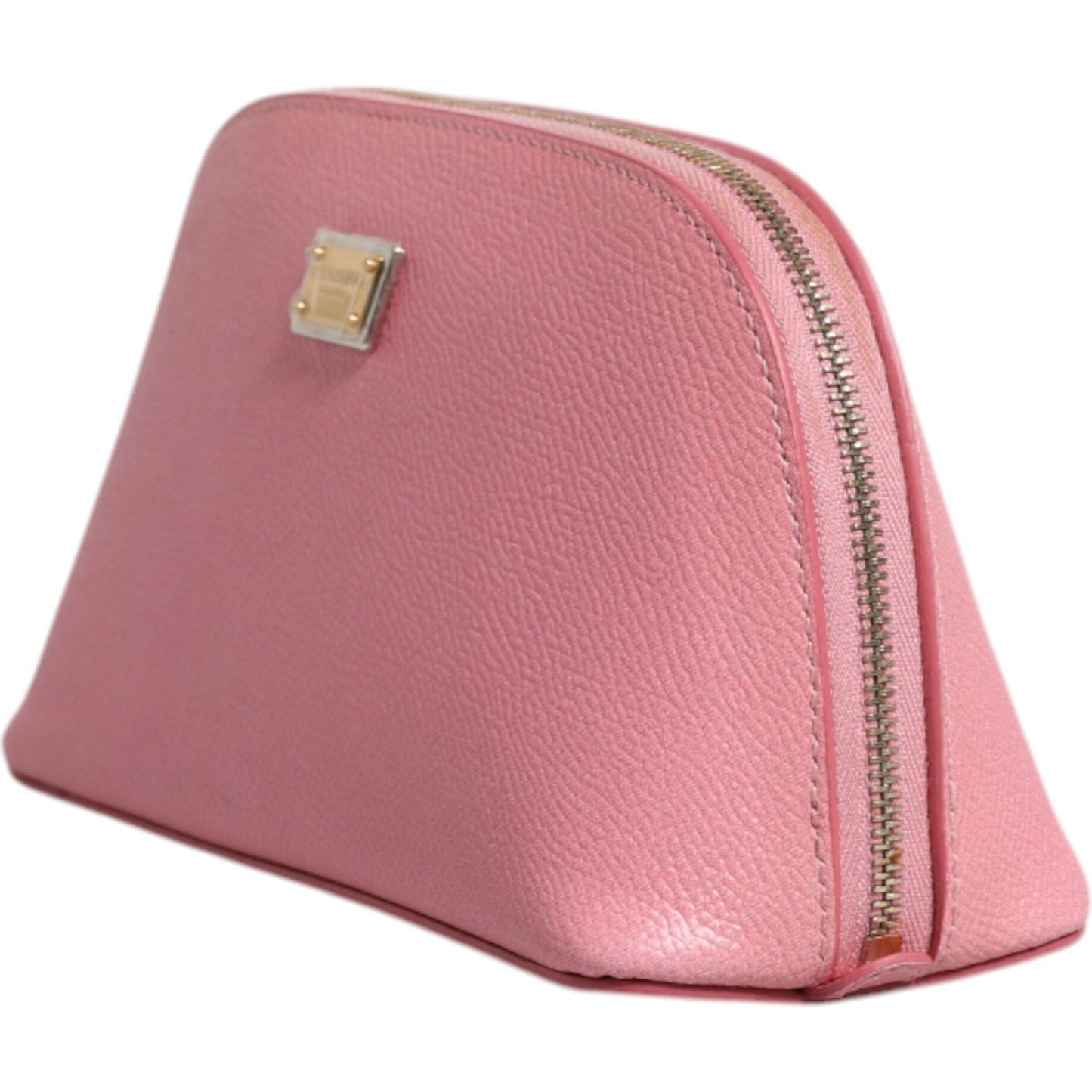Dolce & Gabbana Pink Leather DG Logo Zip Around Hand Purse Pouch Wallet BAG4254