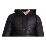 Dolce & Gabbana Black Hooded Polyester Men Coat Puffer Jacket JKT2763-44