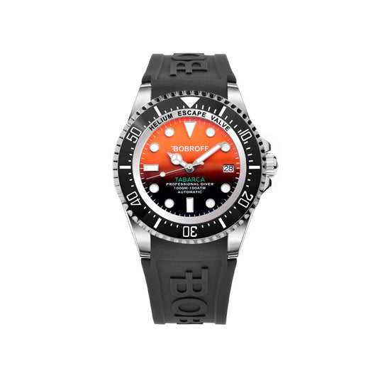 Bobroff Black Rubber Sport Watch Bobroff