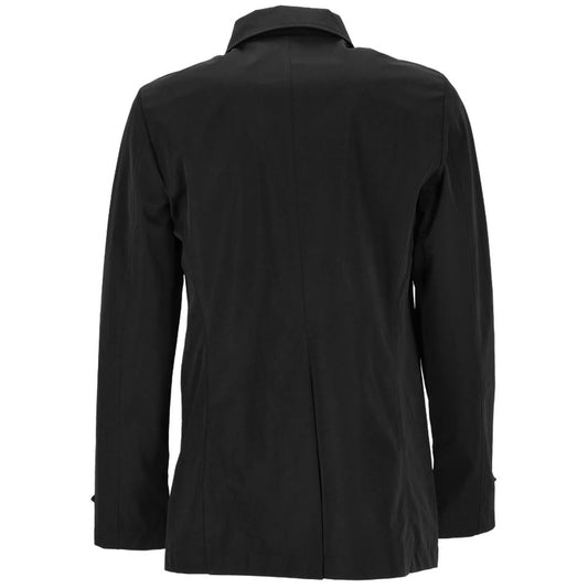 Yes Zee Black Polyester Jacket YE-14587-S