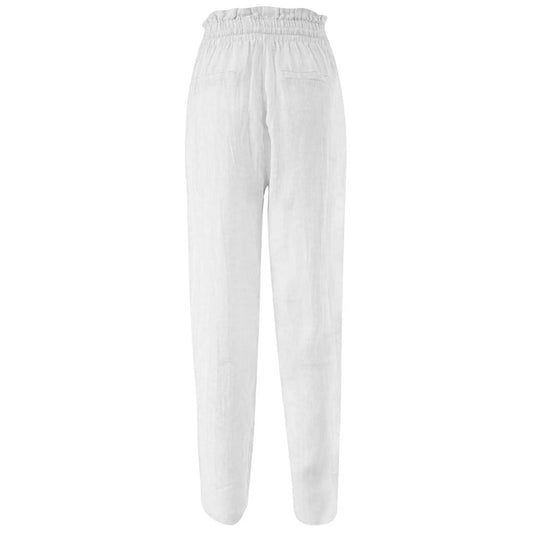Yes Zee White Linen Jeans & Pant YE-14620-M
