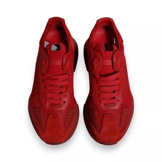 Dolce & Gabbana Red Leather Daymaster Low Top Sneakers Shoes MV6863-42