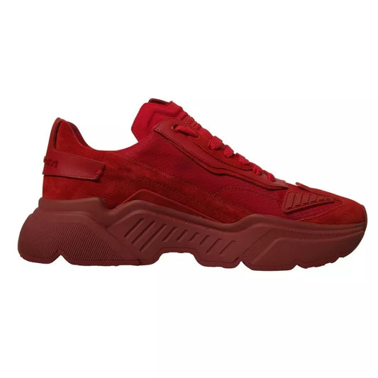 Dolce & Gabbana Red Leather Daymaster Low Top Sneakers Shoes MV6866-42