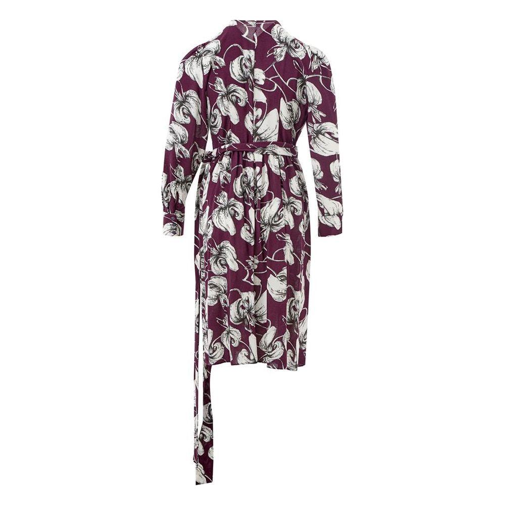 Lardini Elegant Purple Viscose Dress Lardini Dark Slate Gray
