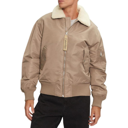 Calvin Klein Jeans Beige Recycled Polyamide Jackets & Coat CA-16508600127-IT52 | XL