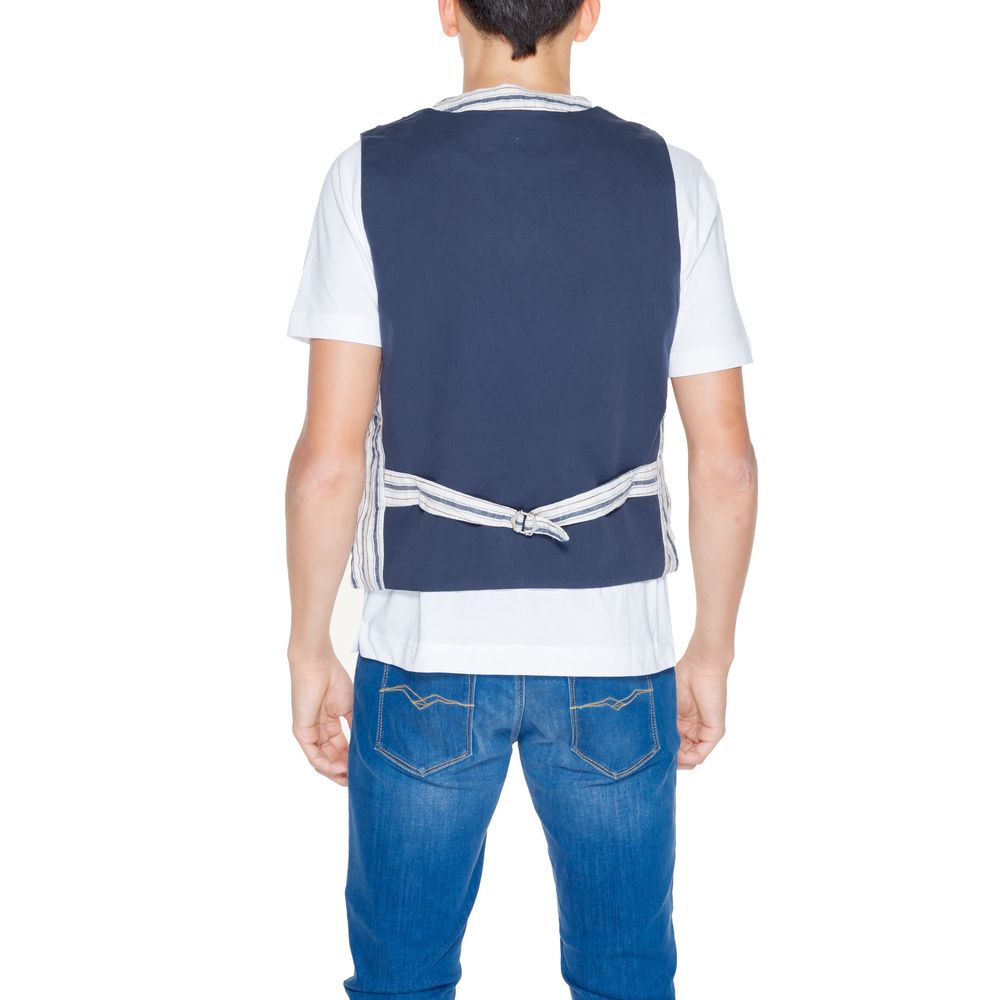 Gianni Lupo Beige Cotton Waistcoat Gianni Lupo