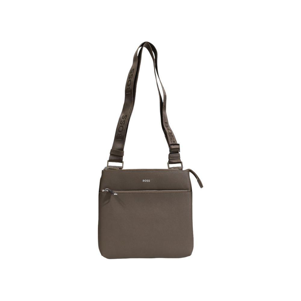 Front view with bag zipped and handles upright.